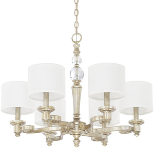 Carlyle 6-Light Chandelier Gilded Silver