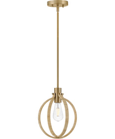 Fallon 1-Light Medium Pendant in Lacquered Brass