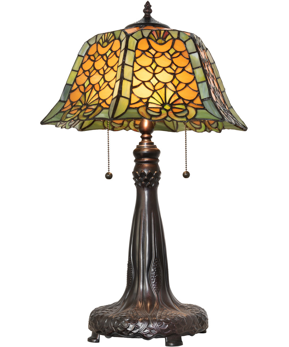 26" High Duffner & Kimberly Shell & Diamond Table Lamp
