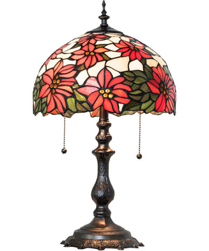 20" High Poinsettia Table Lamp