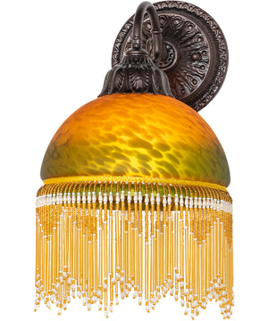 8" Wide Roussillon Wall Sconce Amber/Green