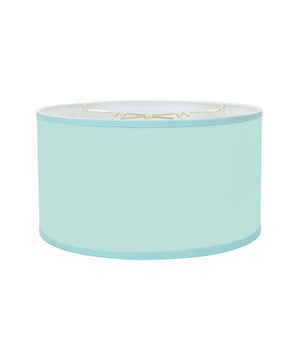 18"W x 10"H Island Paradise Blue Low Profile Drum Lampshade