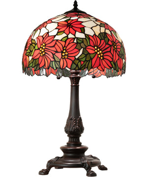26" High Poinsettia Table Lamp
