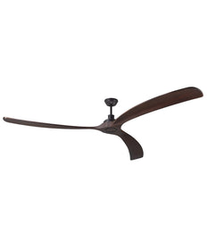 88" Rio Grande 3-Blade Ceiling Fan Oil Rubbed Bronze Motor Finish and Walnut Blade Finish with Wall Control