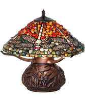 17" High Dragonfly Polished Agata Table Lamp