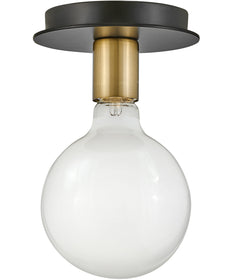 Bobbie 1-Light Extra Small Single Light Flush Mount in Lacquered Brass