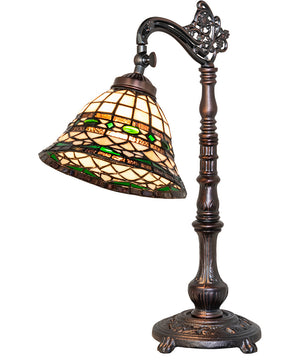 20" High Tiffany Roman Bridge Arm Table Lamp