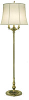 61"H Burnished Brass Signature by Stiffel Floor Lamp, 3-Way
