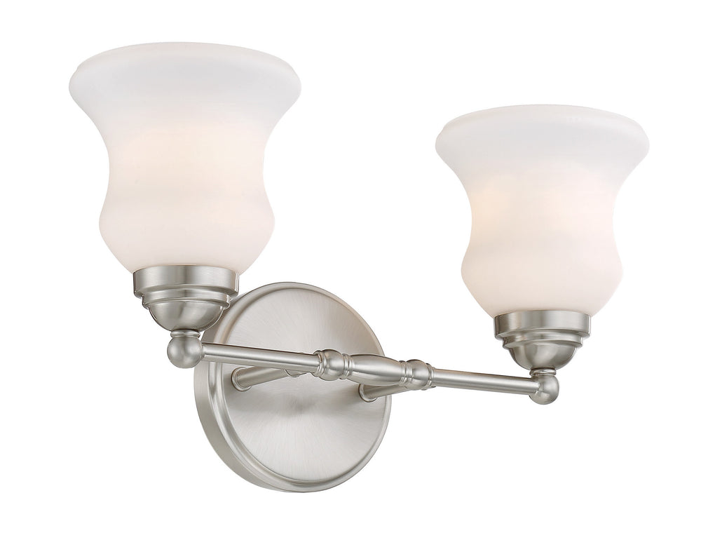 Lite Source Faina 2-light Vanity Lamp Brushed Nickel