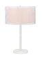 Lite Source Parmida 2-light Table Lamp White