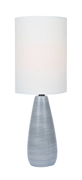 17"H Quatro 1-light Mini Table Lamp Brushed Grey