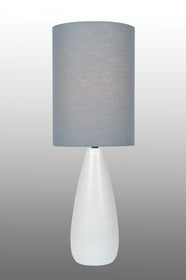 26"H Quatro 1-light Table Lamp Brushed White