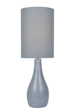31"H Quatro 1-light Table Lamp Brushed Grey