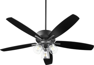 52"W Breeze 3-light LED Ceiling Fan Noir