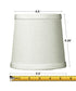 6"W x 5"H Set of 6 Light Oatmeal Linen Drum Chandelier Clip-On Lampshade