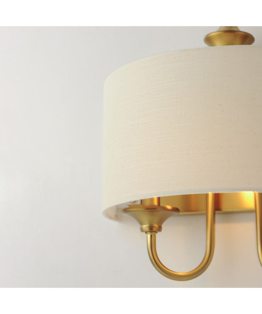 Bongo 1-Light Wall Sconce Natural Aged Brass