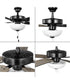 AirPro 52 in. 5-Blade Transitional Ceiling Fan with Light Matte Black