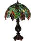 25"H Murlo  2-Light Tiffany Table Lamp Brown