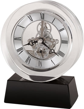 6"H Fusion Tabletop Clock Polished Silver