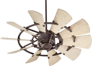 44"W Windmill Patio Indoor/Outdoor Ceiling Fan Oiled Bronze