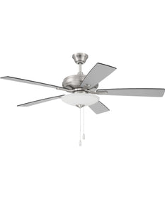 Eos Bowl 3-Light Ceiling Fan (Blades Included) Brushed Polished Nickel