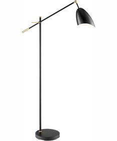 Tanko 1-Light Metal Floor Lamp Antique Brass/Black