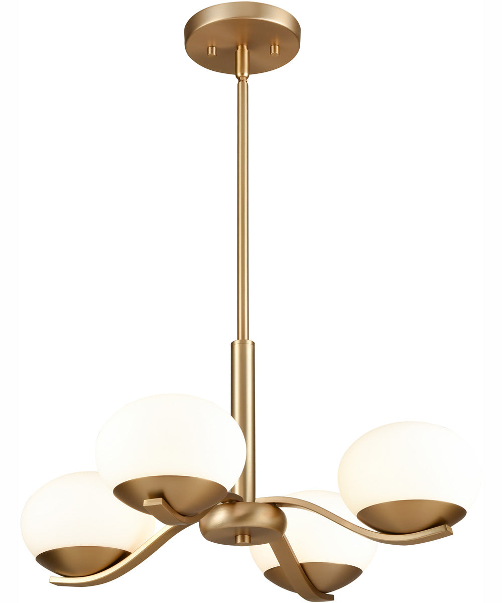 Wallace 19.5'' Wide 4-Light Integrated LED Chandelier - Brushed Gold