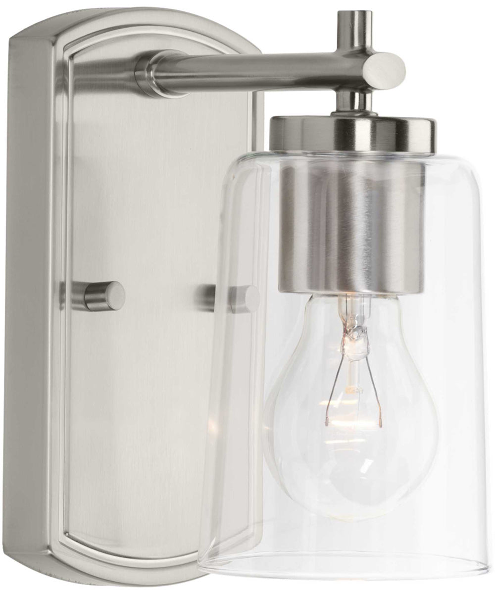 Adley 1-Light Clear Glass New Traditional Bath Vanity Light Brushed Nickel