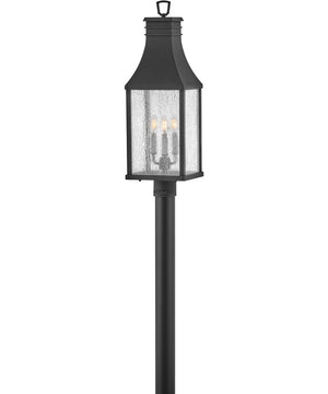 Beacon Hill 3-Light Large Post Top or Pier Mount Lantern in Museum Black