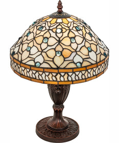 10" High Jeweled Quatrefoil Accent Lamp