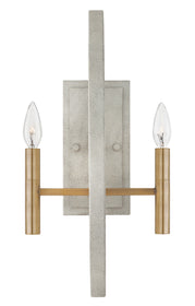10"W Euclid 2-Light Two Light Sconce in Cement Gray