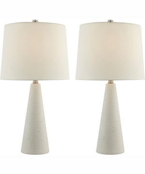 Pillan 1-Light 2 Pack-Table Lamp White Ceramichrome/ White Linen
