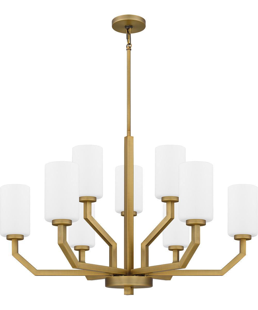 Cavalier 9-light Chandelier Aged Brass