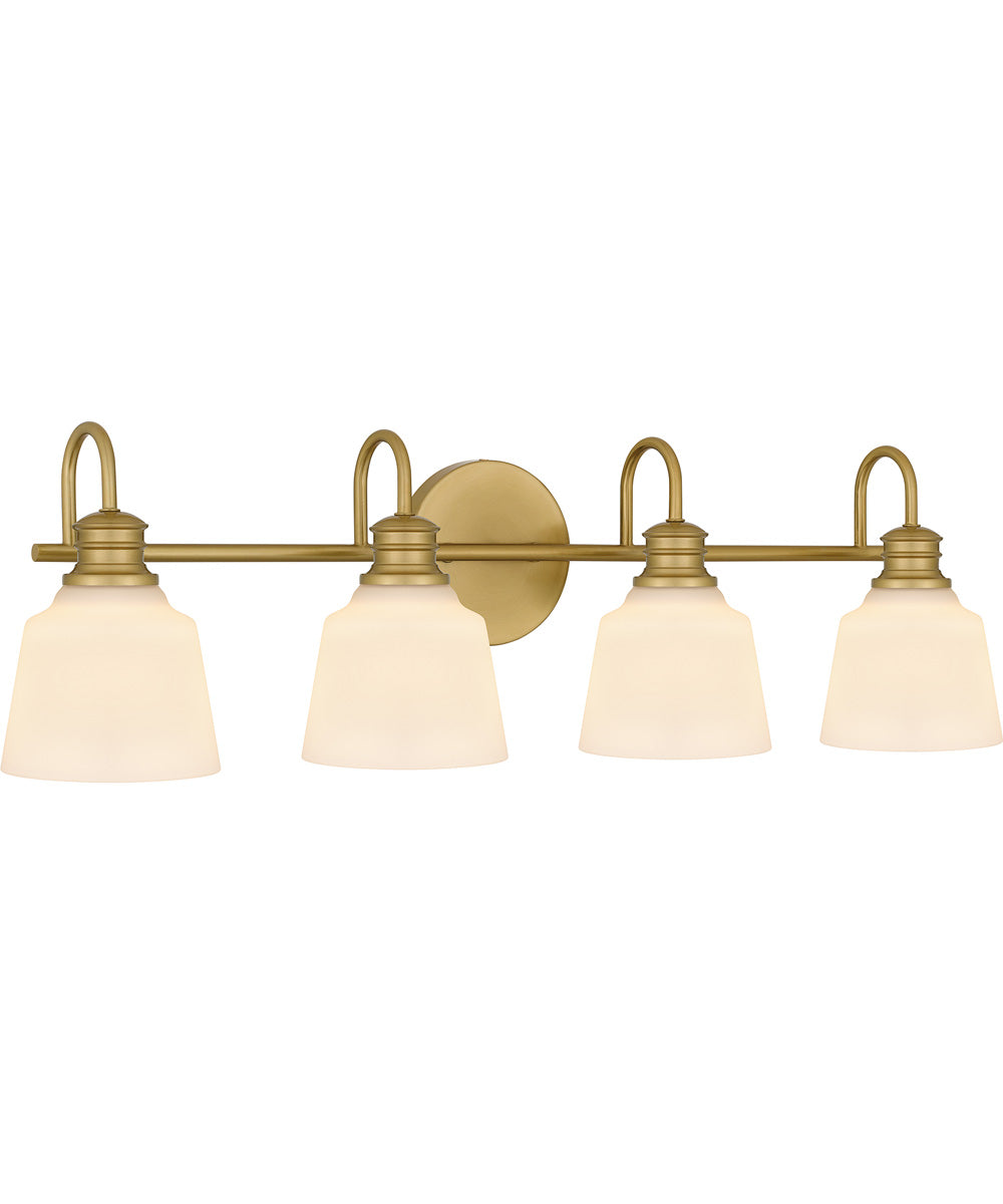 Hinton Extra Large 4-light Bath Light Aged Brass