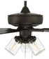 52" Outdoor Pro Plus 104 Clear 3-Light Indoor/Outdoor Ceiling Fan Espresso
