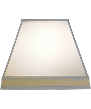 8x15x12 Off White & Tan Camelot Square with Gallery Softback Lampshade