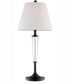 Freida 1-Light 3Pcs Floor & Table Lamp Set Black/White Shade