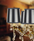 6"W x 5"H Black Parchment Gold-Lined Drum Chandelier Clip-On Lampshade