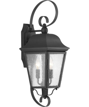 Kiawah 2-Light Medium Wall-Lantern Textured Black
