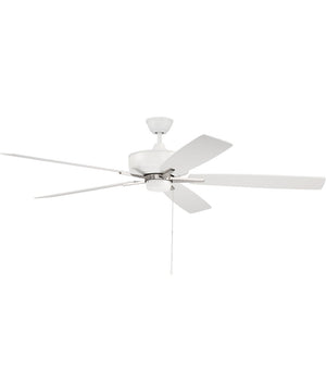 Super Pro 60 Ceiling Fan (Blades Included) White/Polished Nickel