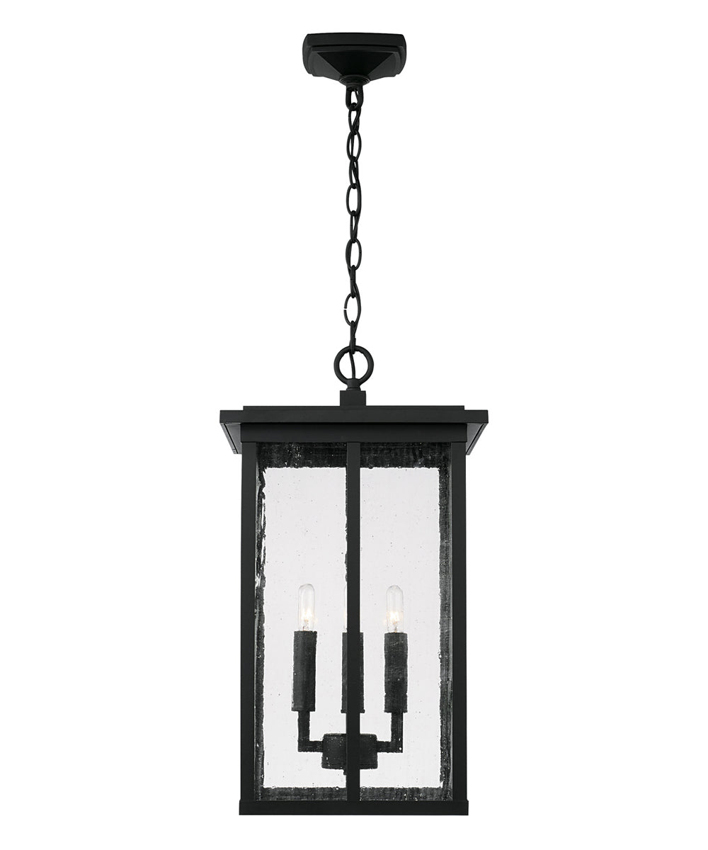 Barrett 4-Light Outdoor Hanging-Lantern Black