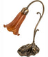 15" High Amber Tiffany Pond Lily Accent Lamp