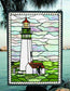 20"H x 15"W Yaquina Head Lighthouse Window