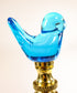 2"H Handblown Glass Bluebird Finial Glass