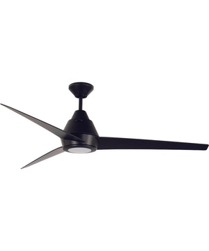 Acadian 1-Light LED Indoor/Outdoor Ceiling Fan (Blades Included) Flat Black