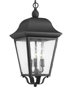Kiawah 3-Light Hanging Lantern Textured Black