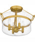 Quoizel Semi-Flush Mount Medium 4-light Semi Flush Mount Aged Brass