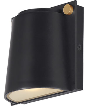Rivet VX Small LED Outdoor Sconce Black / Antique Brass