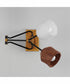 Akimbo 2-Light Swing Arm Wall Sconce W LED Bulbs Dark Bronze/Antique Brass