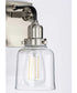 Rushton 4-Light Clear Glass Farmhouse Bath Vanity Light Brushed Nickel
